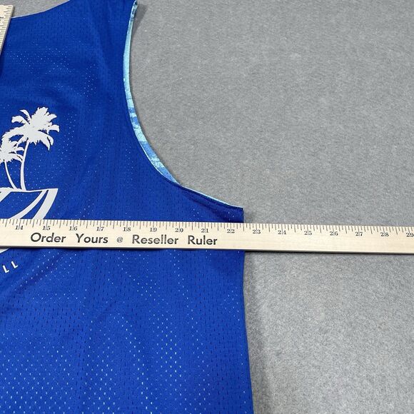 Nike Basketball Jersey Men Large Blue Mesh Summer Hoop Reversible Game Royal $70 - Picture 13 of 14